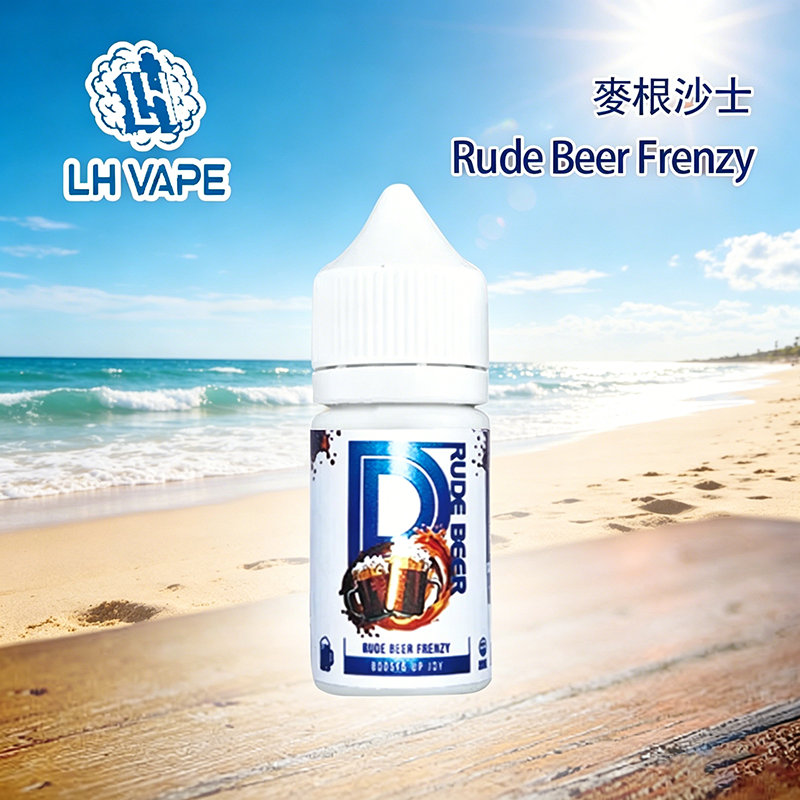 LH麥根沙士30ml電子煙菸油，隸屬酷涼鹽系列，採用35mg高純尼古丁鹽配方，50/50黃金VG/PG比例，霧化順滑擊喉感適中。前調釋放香草清香，中調焦糖沙士醇厚濃鬱，後調清爽冰涼透心，層次分明回味悠長，兼容主流小煙設備，是經典碳酸飲料風味愛好者的解癮首選。