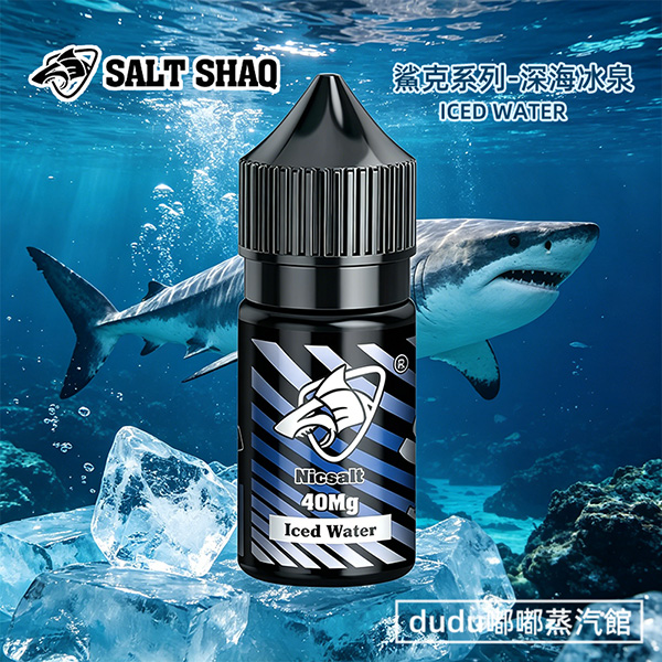 美國原裝SALT SHAQ鯊克深海冰泉尼古丁鹽煙油，專為小煙設備打造，完美還原深海冰泉的透心清涼。入口是層次化冰涼感，像含著冰川融水慢慢散開，不刺激不辣喉，只留下泉水本身的淡淡微甜，擊喉飽滿解癮，口感乾淨無負擔，長抽也不膩，是夏日醒神的絕佳口糧選擇。