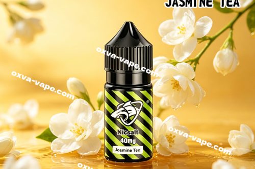 SALT SHAQ鯊克系列30mL茉莉花茶煙油，以4%高純尼古丁鹽為基底，採用福建高山茉莉與烏龍茶原葉萃取，前調飽滿茉莉花香，中調茶韻甘甜，後調清香淡雅。搭配黃金比例VG/PG，霧化均勻順滑，擊喉感柔和，兼容多品牌小煙主機，是茶控解癮首選。