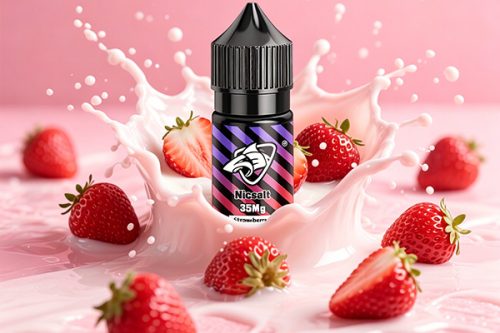美國原裝SALT SHAQ鯊克草莓奶昔丁鹽煙油，完美複製手作草莓奶昔的濃郁香甜。入口是新鮮草莓的果香混著淡奶的綿密，甜而不膩沒有化工感，草莓的微酸平衡了奶味的厚重，尾韻還留著奶蓋的軟軟奶香。尼古丁鹽擊喉舒適，專為小煙打造，無論是當作甜品口還是日常口糧都非常合適。
